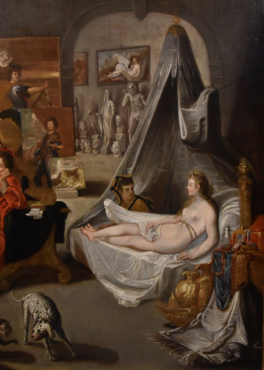 Balthasar Van Den Bossche (1681 - 1715) Alexander The Great And Campaspe In The Studio Of The P-photo-7