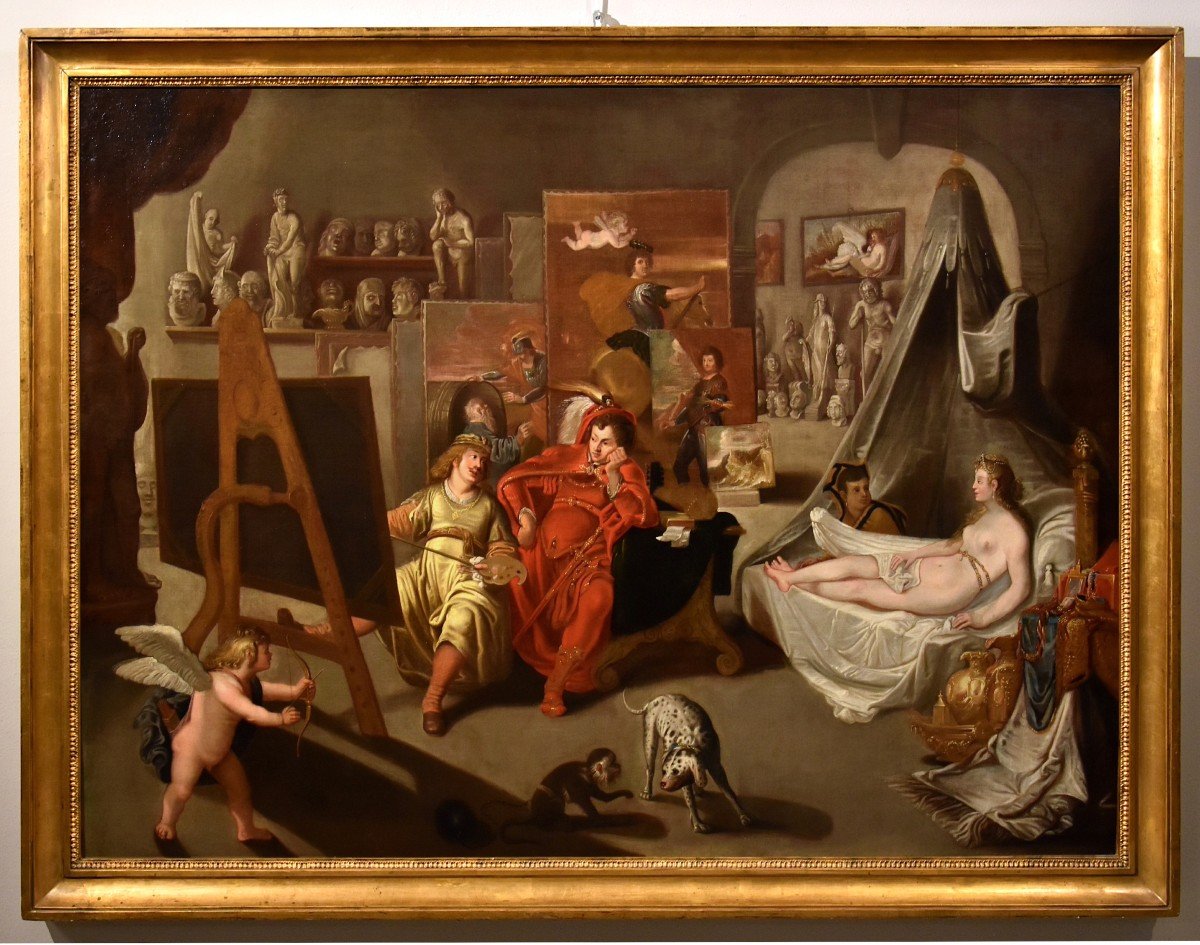 Balthasar Van Den Bossche (1681 - 1715) Alexander The Great And Campaspe In The Studio Of The P