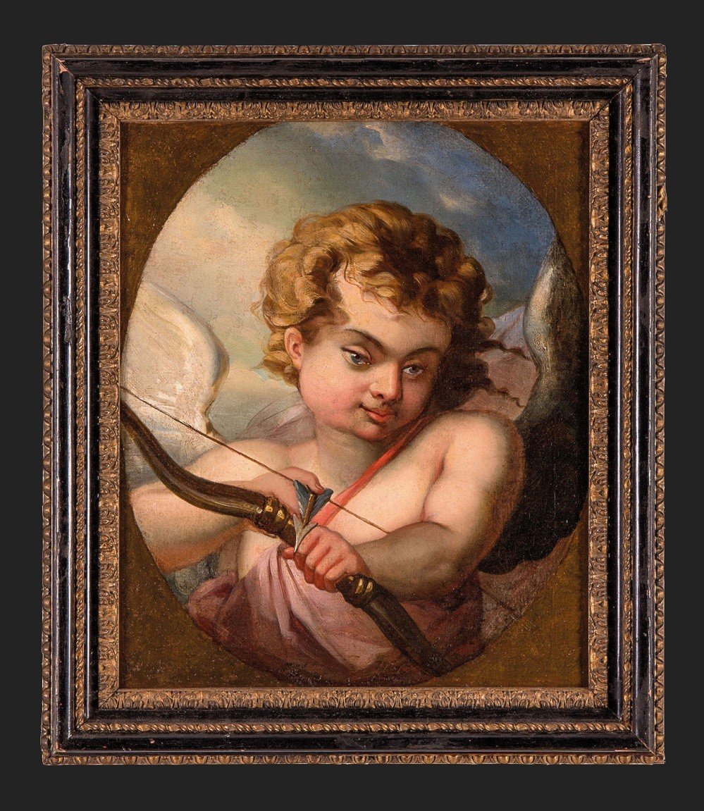 Cupidon, Ecole Française XVIIIe Siècle Entourage De François Boucher (paris 1703-1770)-photo-1