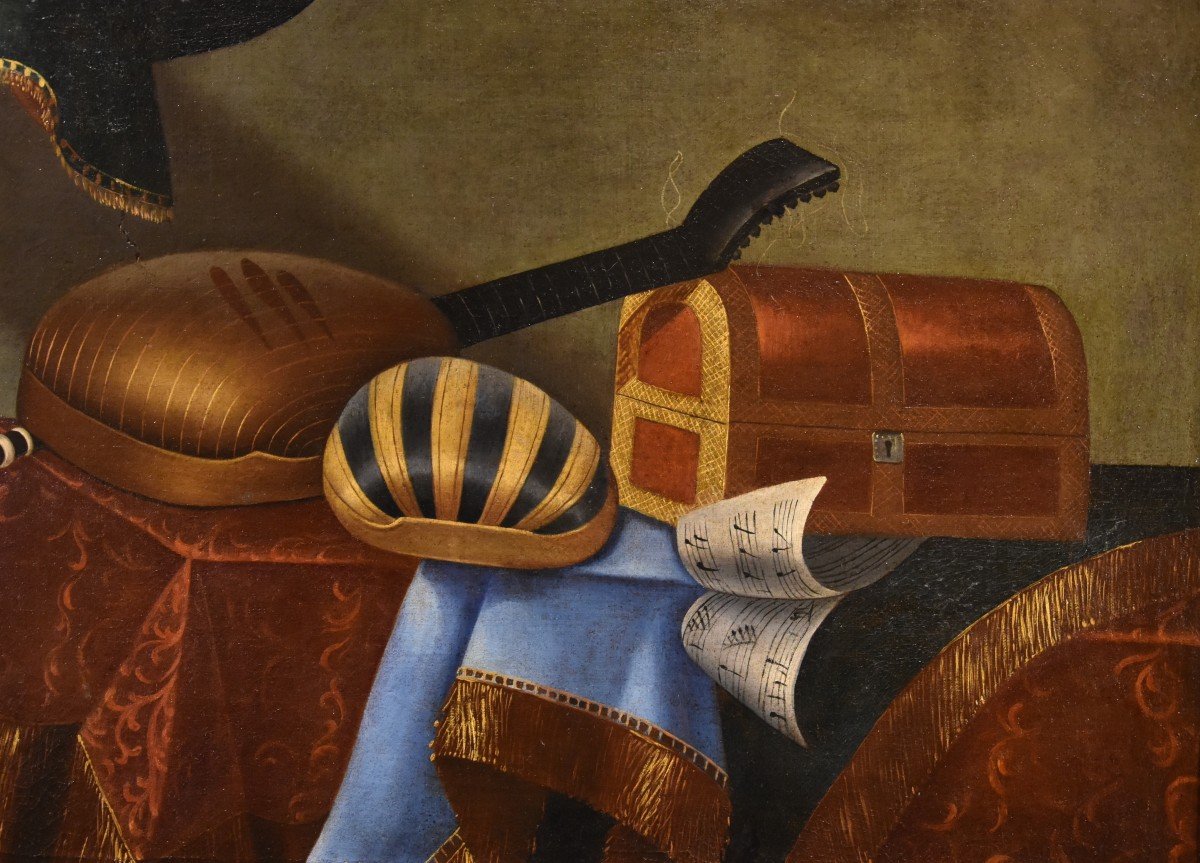 Nature Morte Aux Instruments De Musique, Bonaventura Bettera (Bergame, C. 1663 - 1718) (2/2)-photo-3