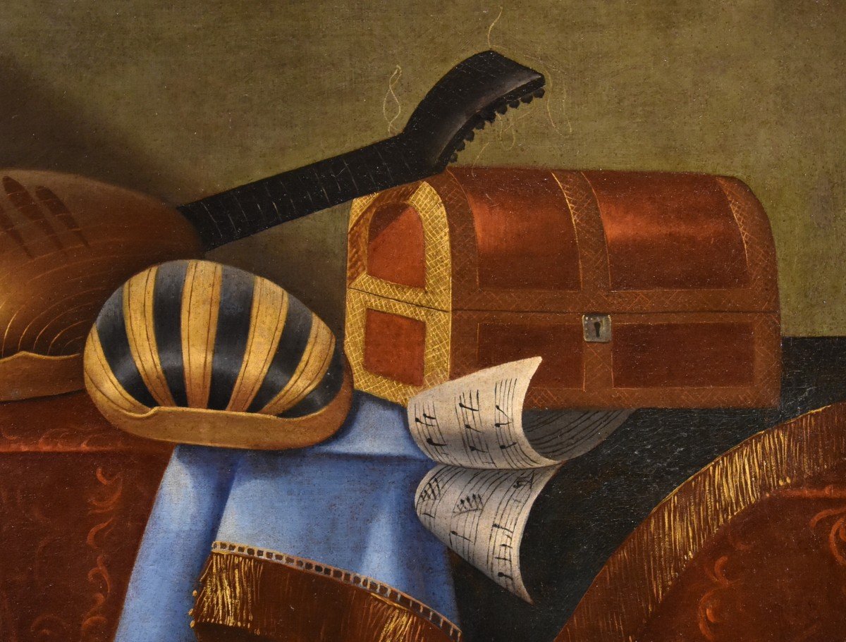 Nature Morte Aux Instruments De Musique, Bonaventura Bettera (Bergame, C. 1663 - 1718) (2/2)-photo-4