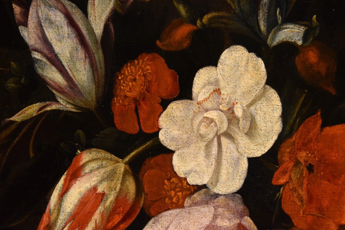 Guirlande De Fleurs Avec Cartouche, Frans Van Everbroeck (anvers, 1628 - Londres 1693)-photo-5