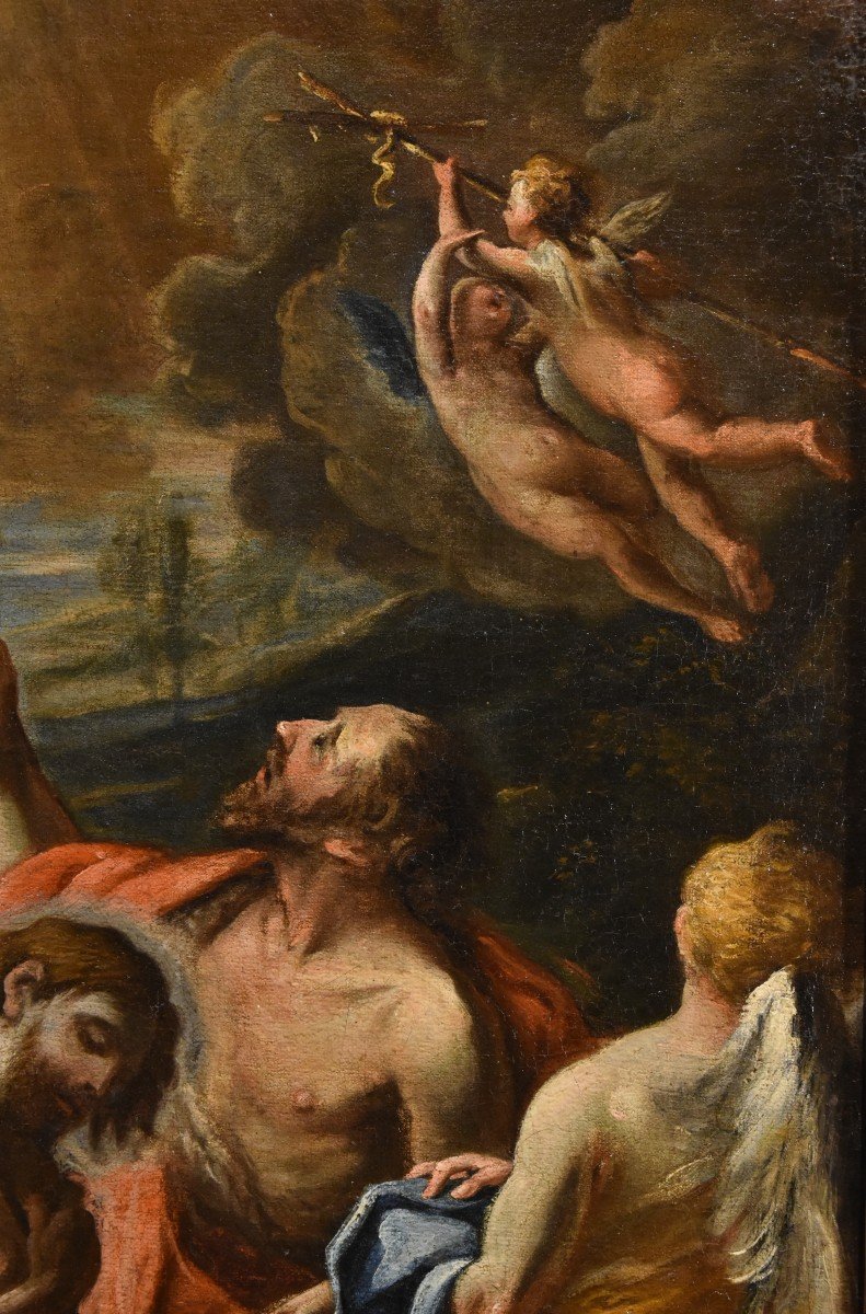 Baptism Of Jesus, Luca Giordano (naples, 1634 - 1705) Workshop Of-photo-6