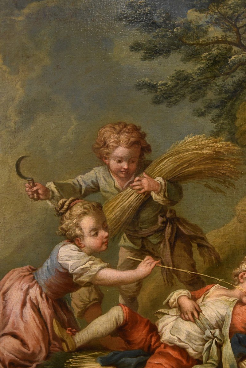 Game Of Children (allegory Of Summer), Etienne Jeaurat (vermenton 1699 - Versailles 1789)-photo-5