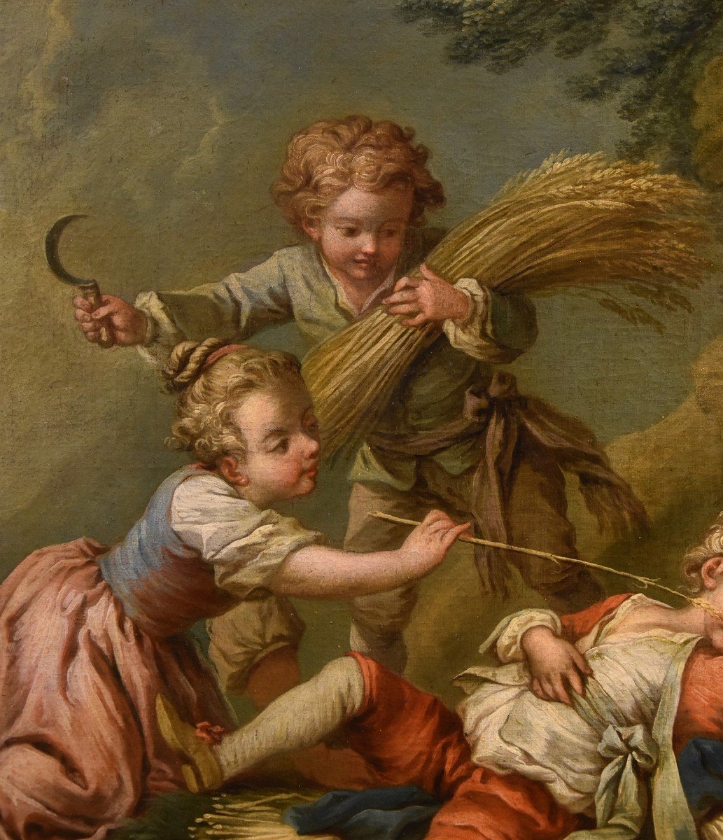 Game Of Children (allegory Of Summer), Etienne Jeaurat (vermenton 1699 - Versailles 1789)-photo-6