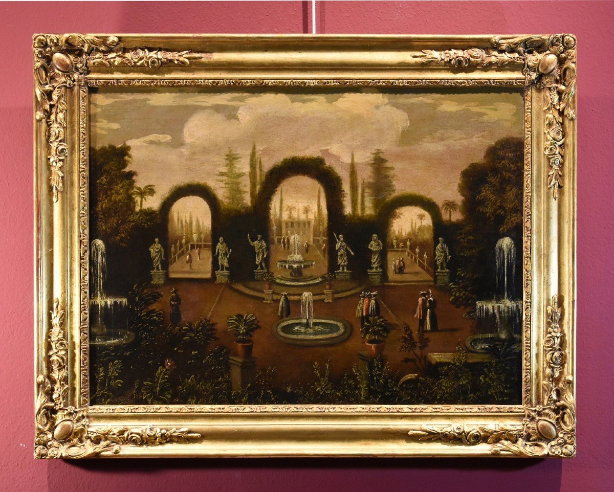Jardin à l'Italienne Dans Une Villa, Isaac De Moucheron (amsterdam 1667 - 1744) Cercle-photo-2