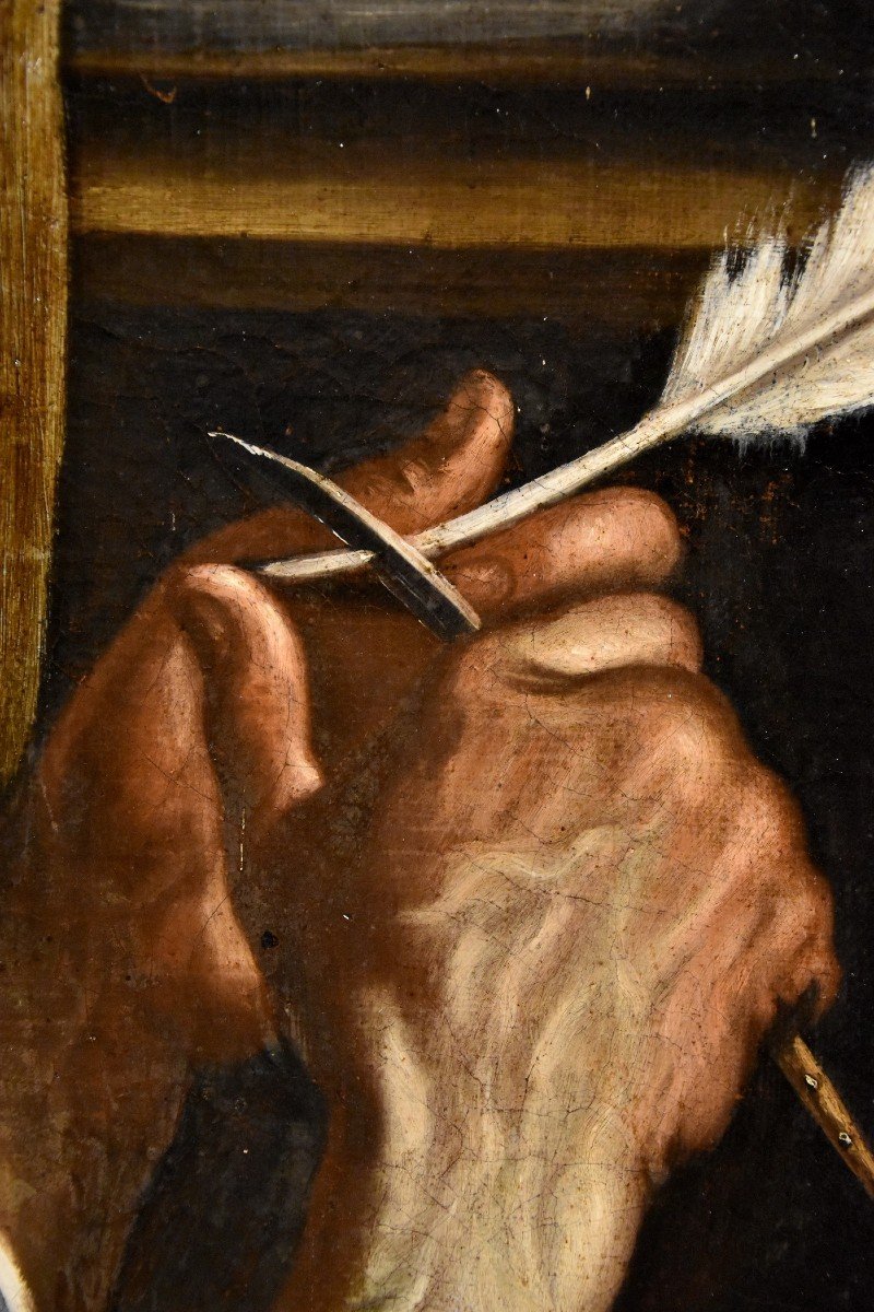 Saint Mark The Evangelist, Bartolomeo Gennari (cento, 1594 - Bologna, 1661) Attributable To-photo-6