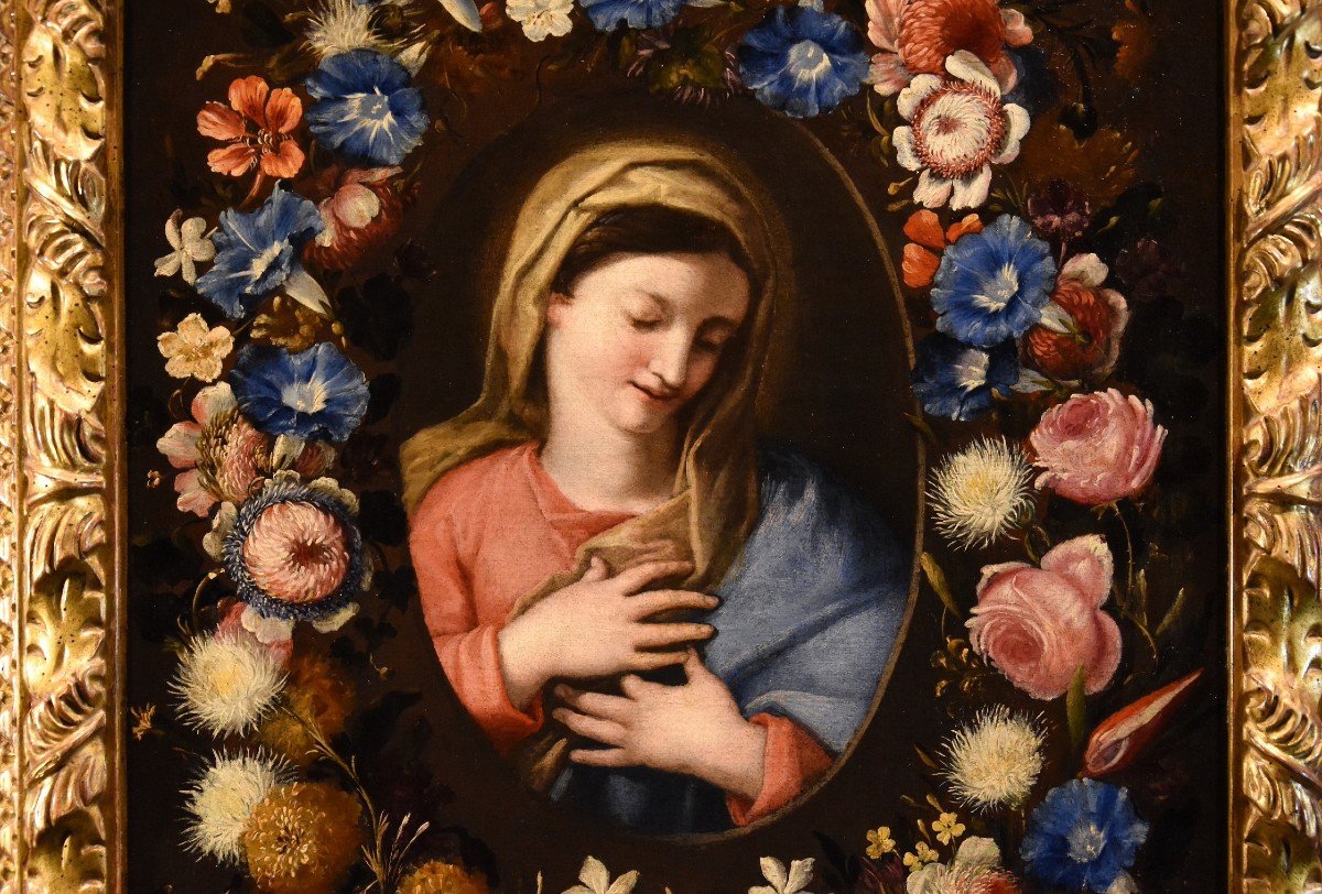 Guirlande De Fleurs Avec Portrait De La Vierge,  Francesco Trevisani E Nicolò Stanchi-photo-2
