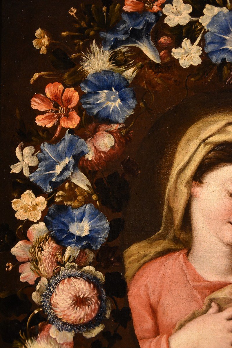 Guirlande De Fleurs Avec Portrait De La Vierge,  Francesco Trevisani E Nicolò Stanchi-photo-5