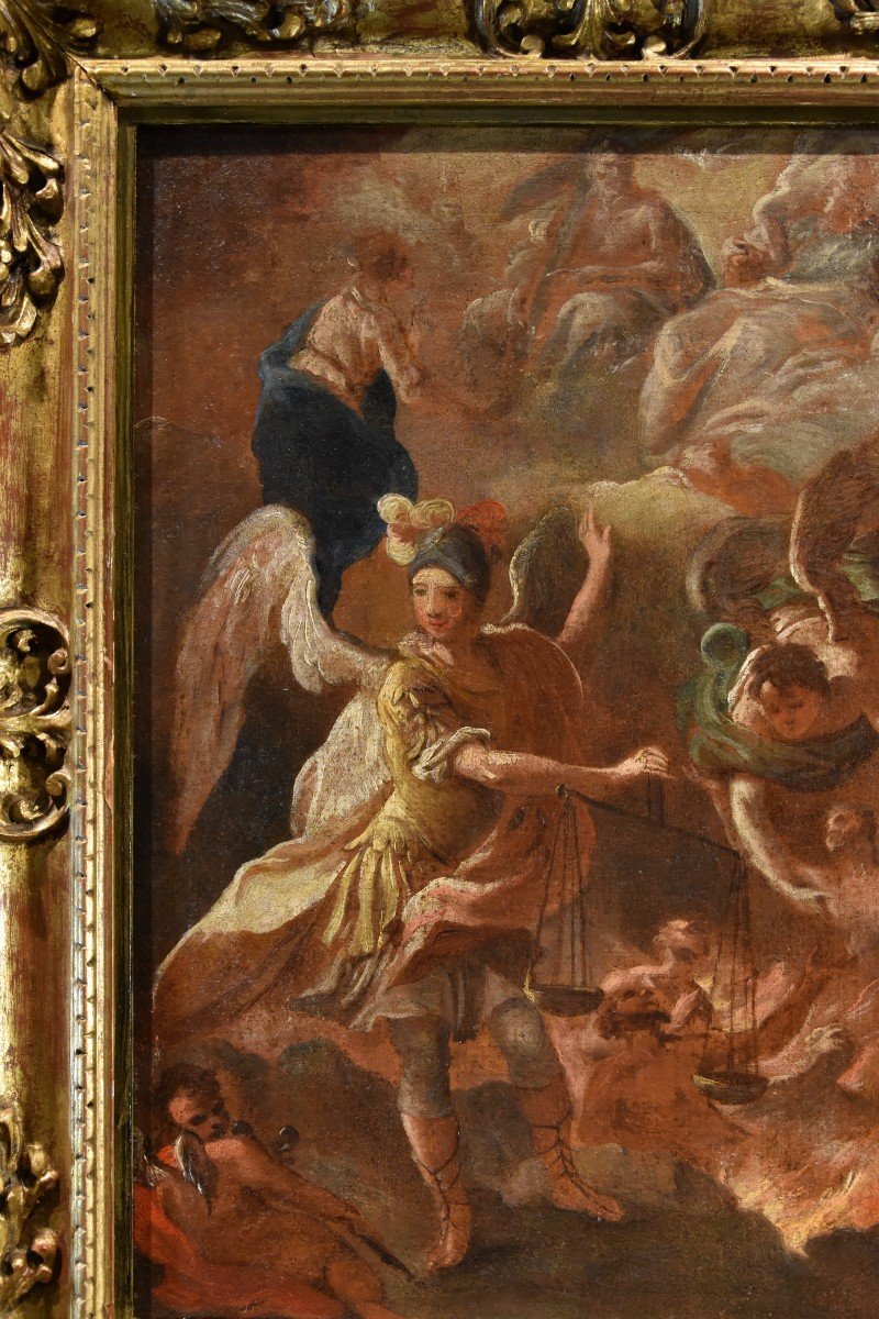 Psychostasie De l'Archange Michel (esquisse préparatoire), Luca Giordano (naples, 1634 - 1705) -photo-3