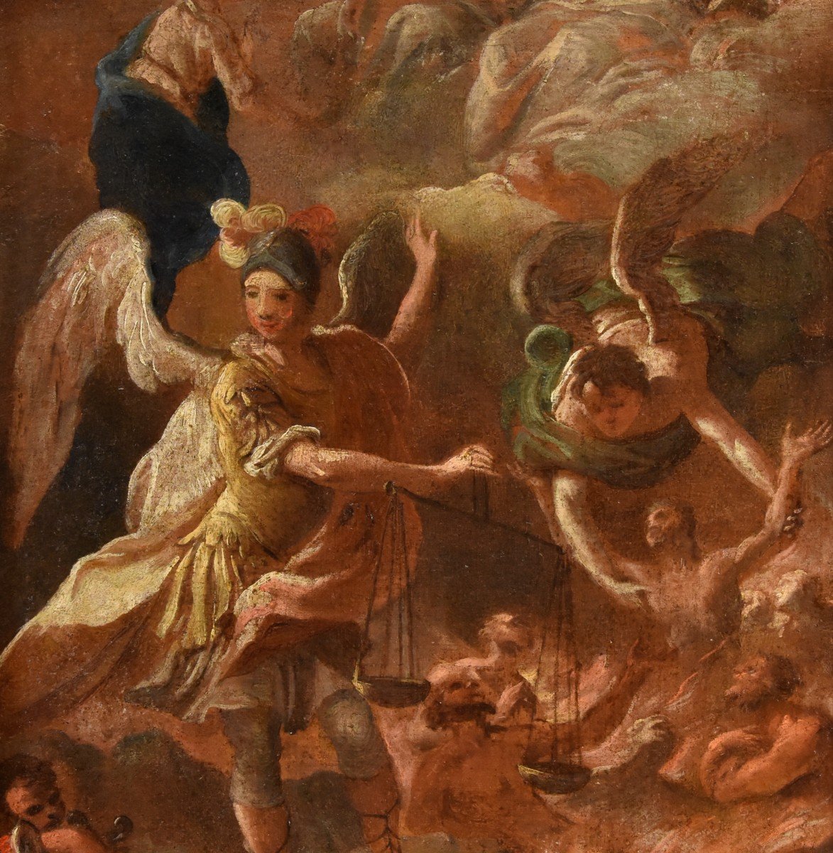 Psychostasie De l'Archange Michel (esquisse préparatoire), Luca Giordano (naples, 1634 - 1705) -photo-1