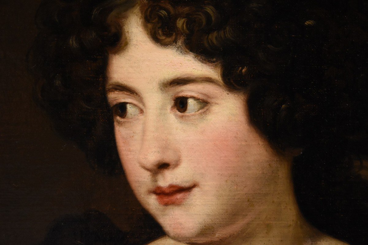 Portrait Of The Young Ortensia Mancini, Jacob Ferdinand Voet (antwerp 1639 - Paris 1689)-photo-3