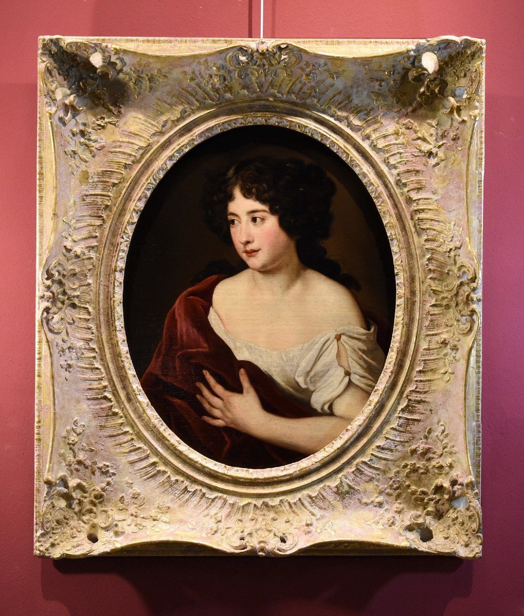 Portrait Of The Young Ortensia Mancini, Jacob Ferdinand Voet (antwerp 1639 - Paris 1689)