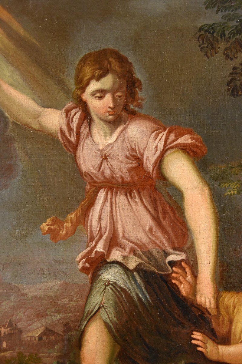  The Guardian Angel, Ciro Ferri (rome, 1634 - Rome, 1689) Follower Of-photo-6
