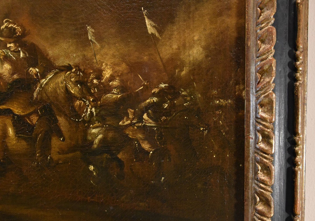 Battle With Clash Of Horsemen, Francesco Graziani (active In Naples/rome, 17th Century)-photo-6