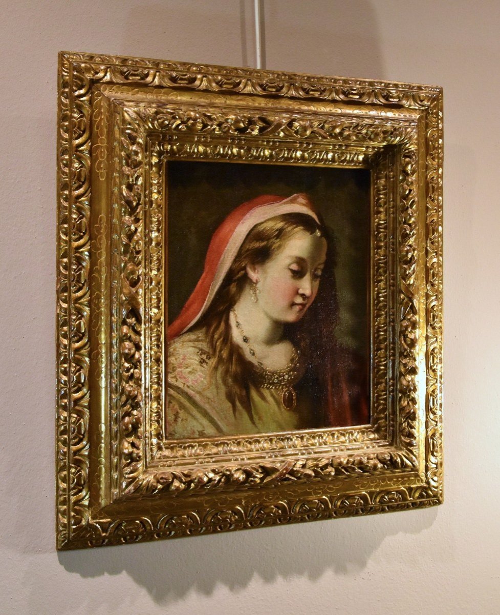 Gaspare Diziani (belluno 1689 - Venise 1767)  Portrait d'Une Jeune Princesse (salome?)-photo-7