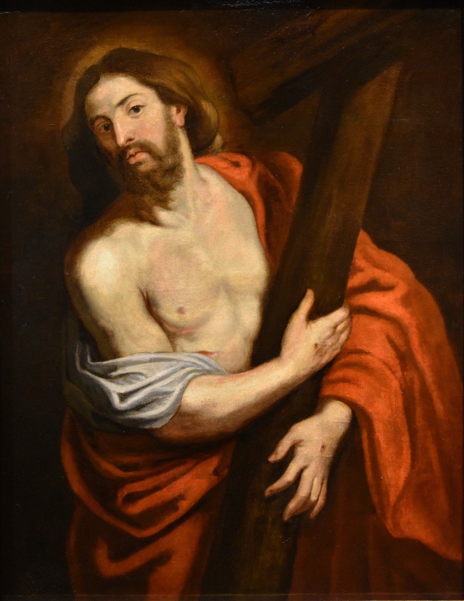 Anthoon Van Dyck (antwerp 1599 - London 1641) Workshop - Christ Carrying The Cross-photo-2