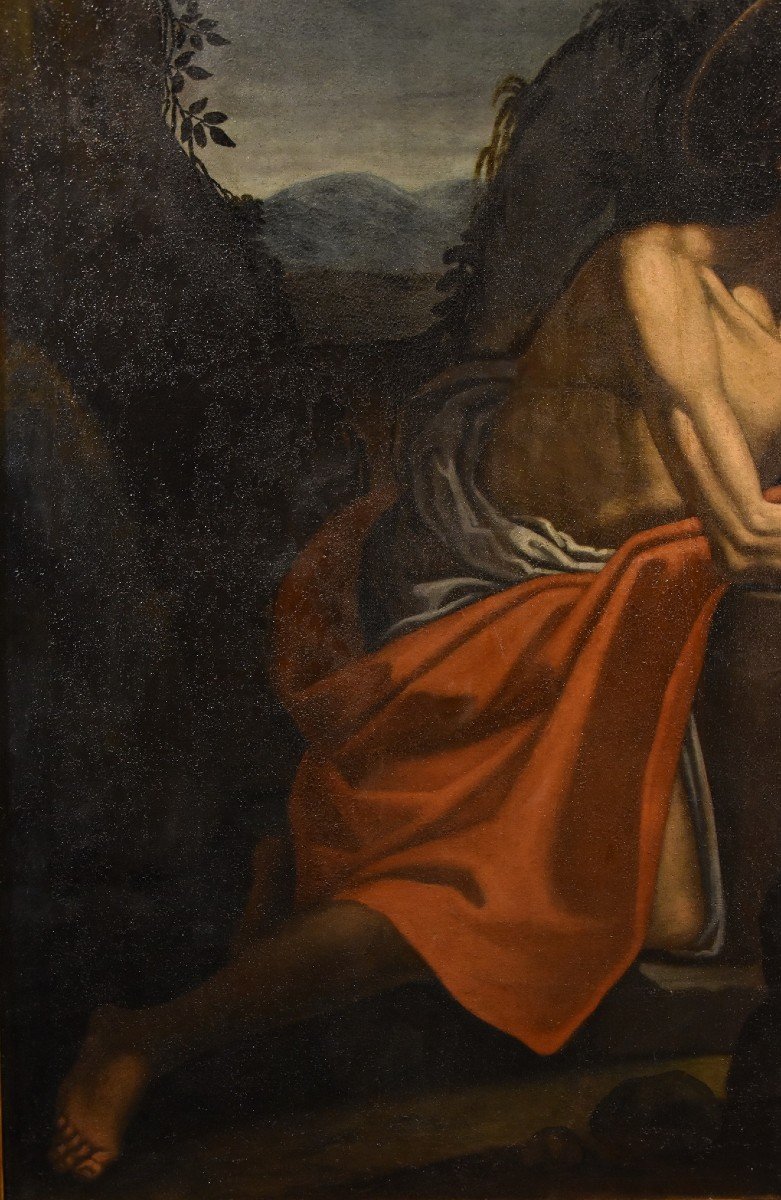 Saint Jerome Penitent In The Cave, Hendrick De Somer (lokeren 1602 - Naples 1655)-photo-2