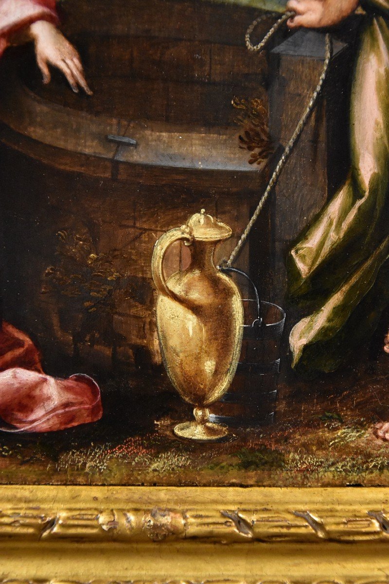 Christ Et La Samaritaine, Ludovico Pozzoserrato (anvers 1550 - Trévise 1605)-photo-5