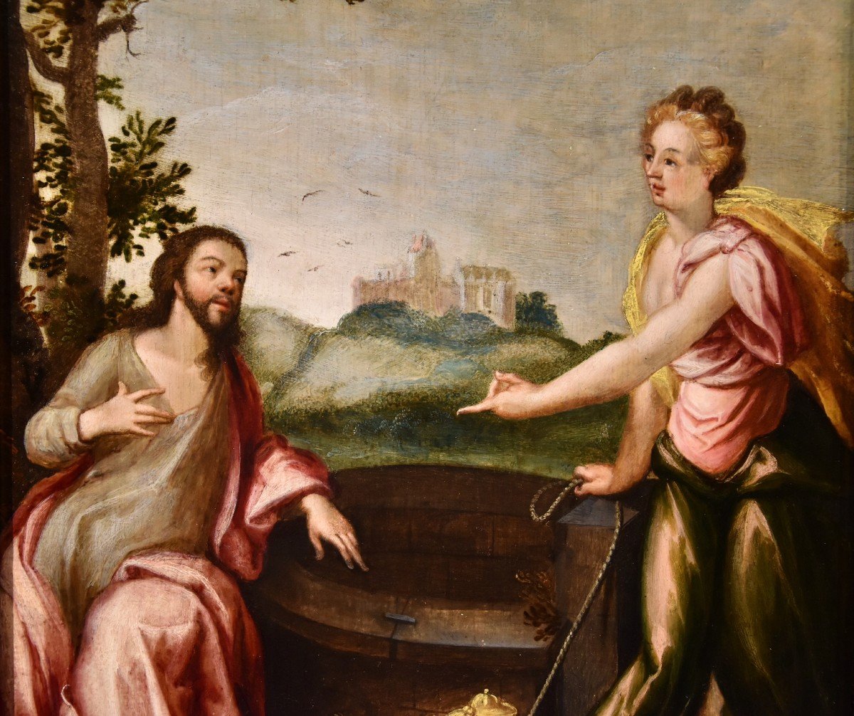 Christ Et La Samaritaine, Ludovico Pozzoserrato (anvers 1550 - Trévise 1605)-photo-7