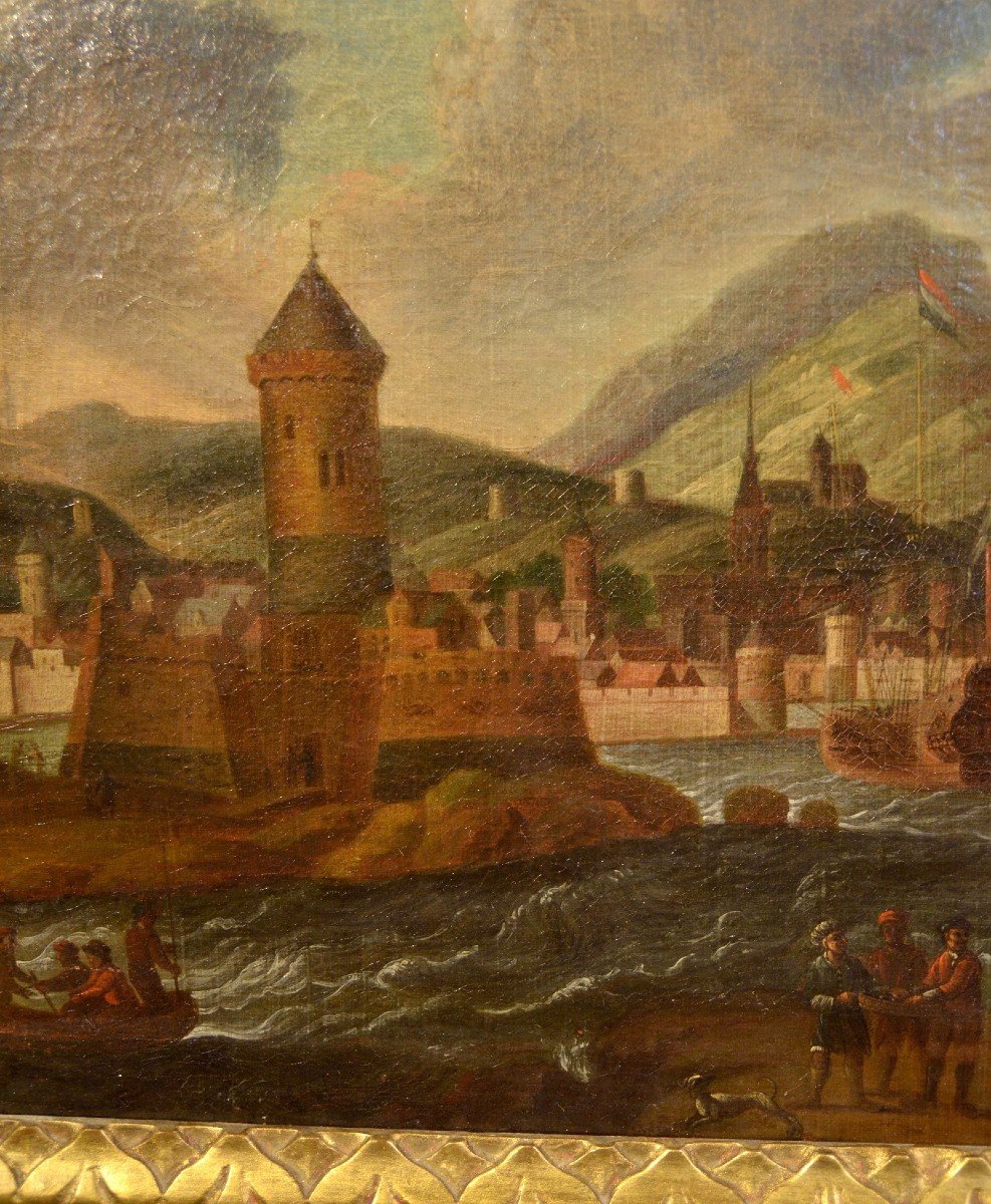 Paire De Paysages Côtiers, Peter Van De Velde (anvers 1634-1714) Cercle De -photo-7