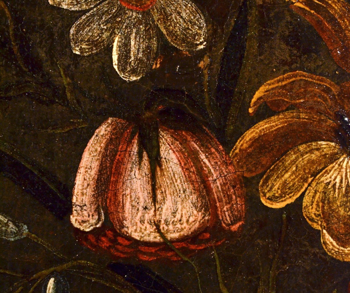 Fleurs Dans Un Vase Classique, Maître Du Vase Aux Grotesques (rome, XVIIe Siècle)-photo-7