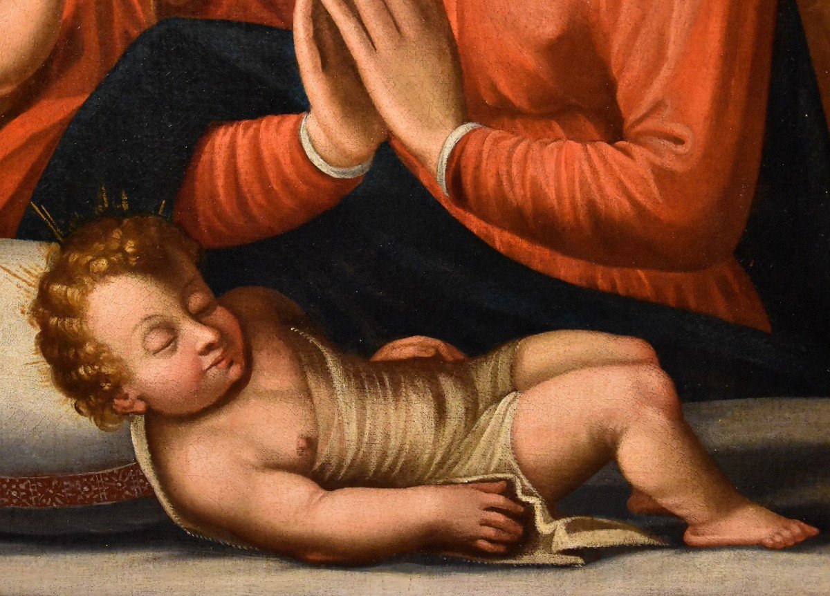Holy Family With The Infant Saint John The Baptist, Battista Ramenghi (1521 - 1601) Circle-photo-4