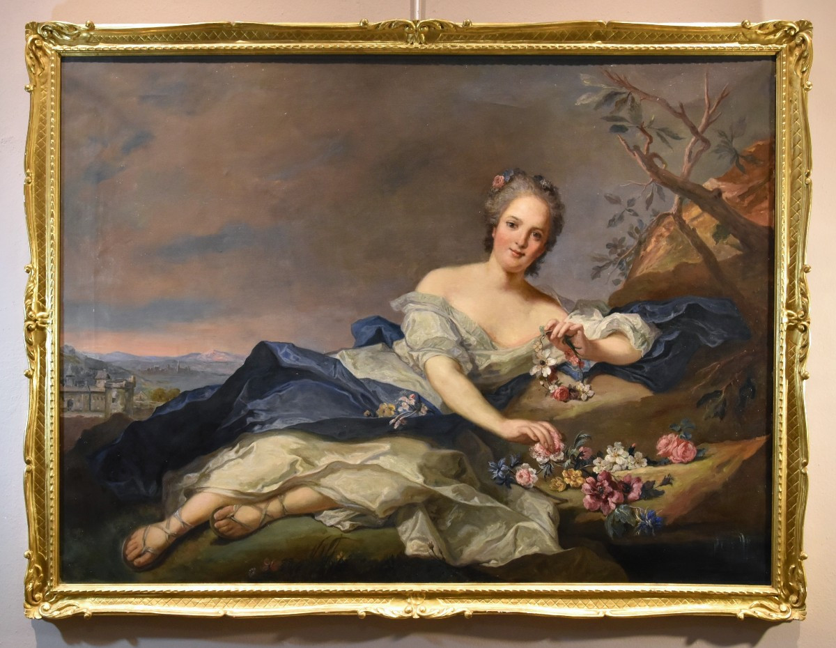 Princess Henriette-anne Of France As Flora, Jean-marc Nattier (paris 1685–1776) School Of 