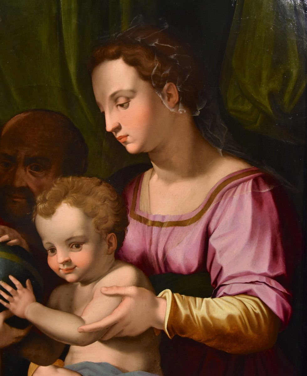 Sainte Famille Avec San Giovannino, Agnolo Bronzino (florence 1503 -1572)-photo-3