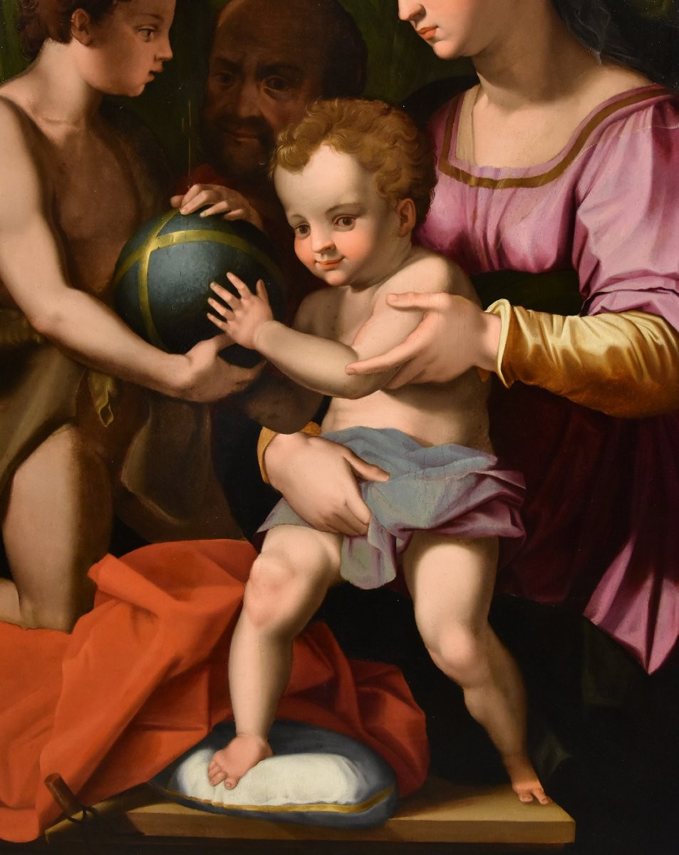 Sainte Famille Avec San Giovannino, Agnolo Bronzino (florence 1503 -1572)-photo-4