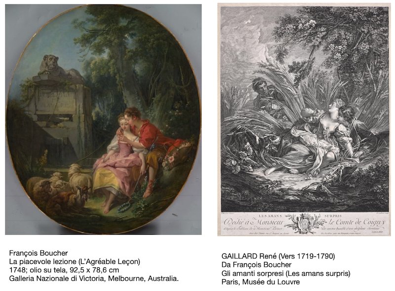 Francois Boucher (paris, 1703 - 1770), The Surprised Lovers/the Pleasant Lesson-photo-8