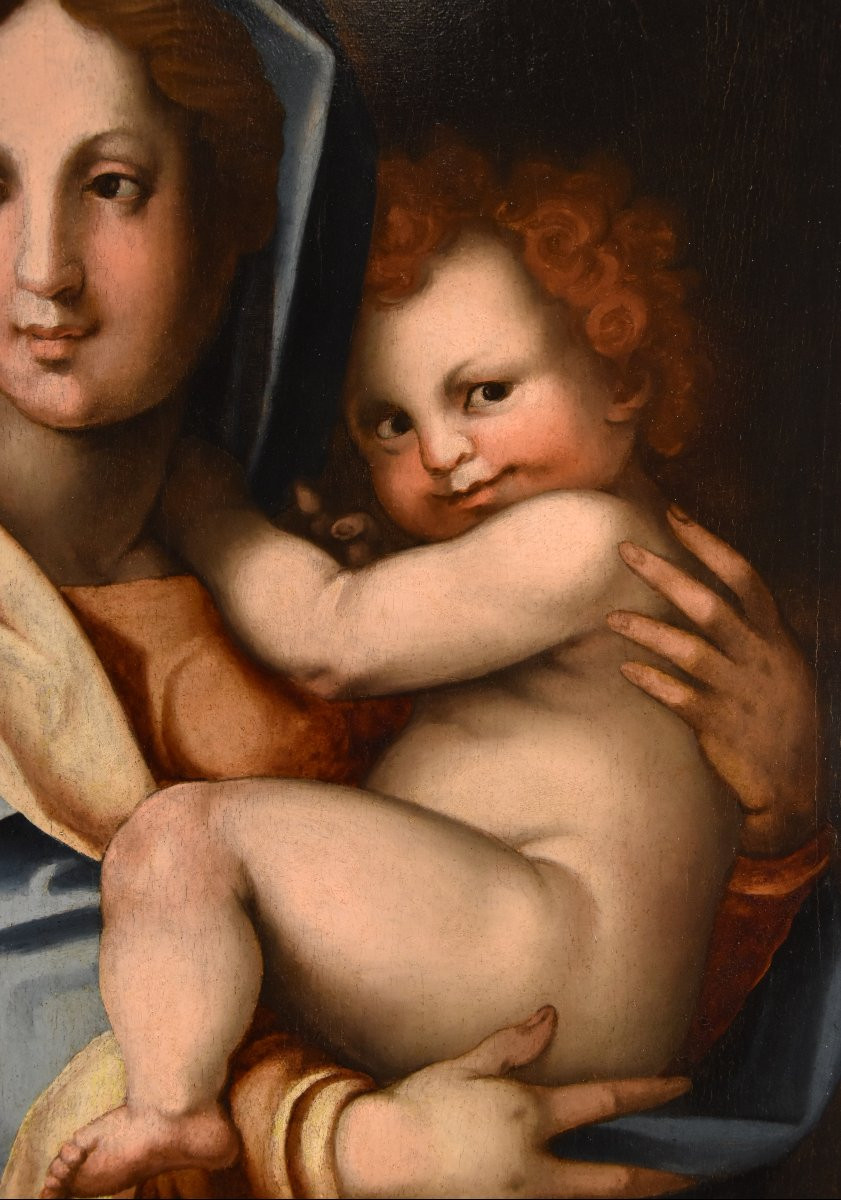 Vierge à l'Enfant, Atelier d'Andrea Del Sarto (Florence 1486 - 1530)-photo-3