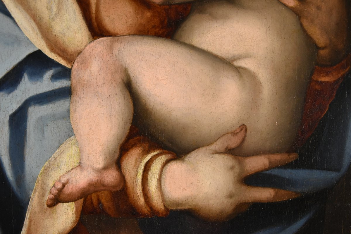 Vierge à l'Enfant, Atelier d'Andrea Del Sarto (Florence 1486 - 1530)-photo-4