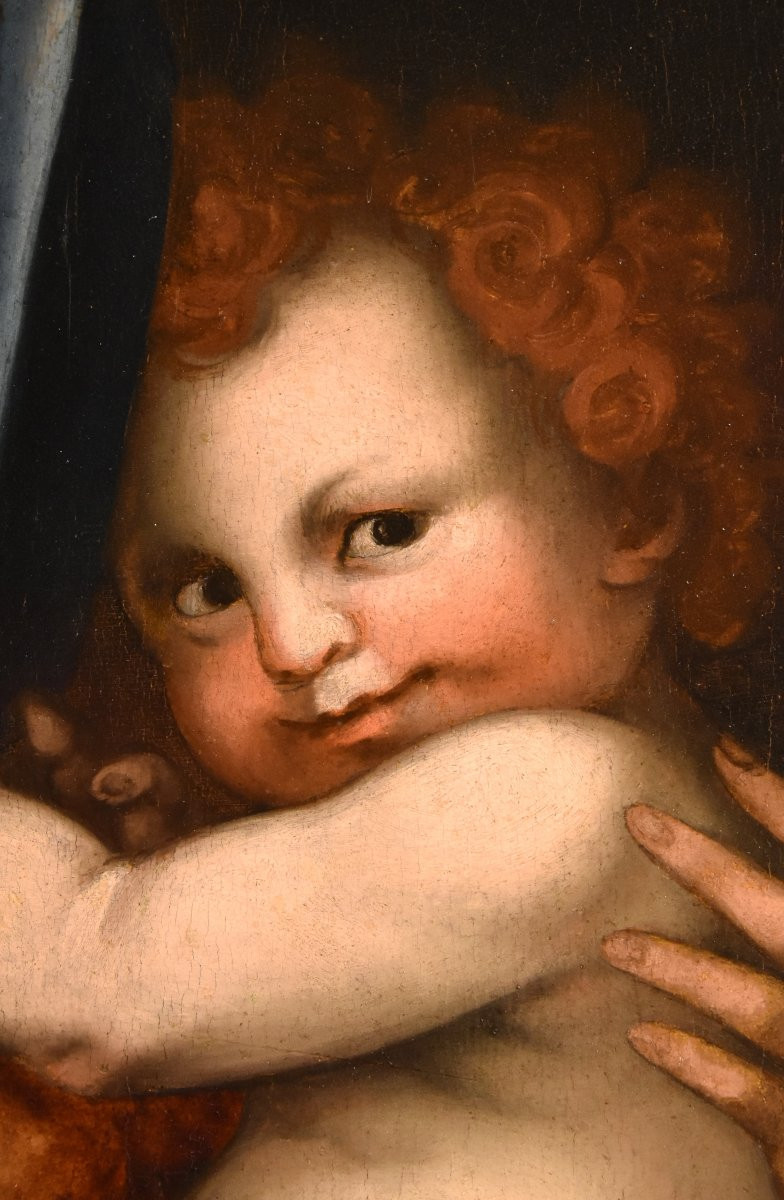 Vierge à l'Enfant, Atelier d'Andrea Del Sarto (Florence 1486 - 1530)-photo-6