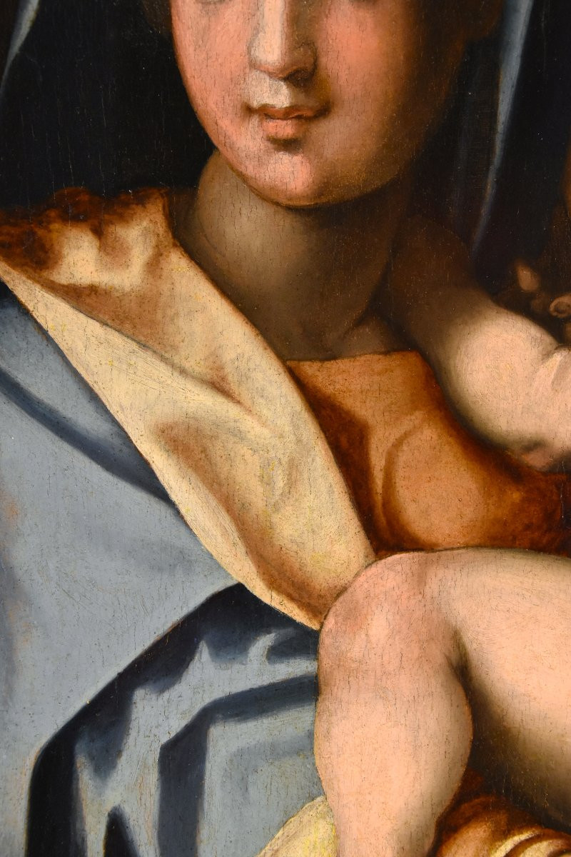 Vierge à l'Enfant, Atelier d'Andrea Del Sarto (Florence 1486 - 1530)-photo-7