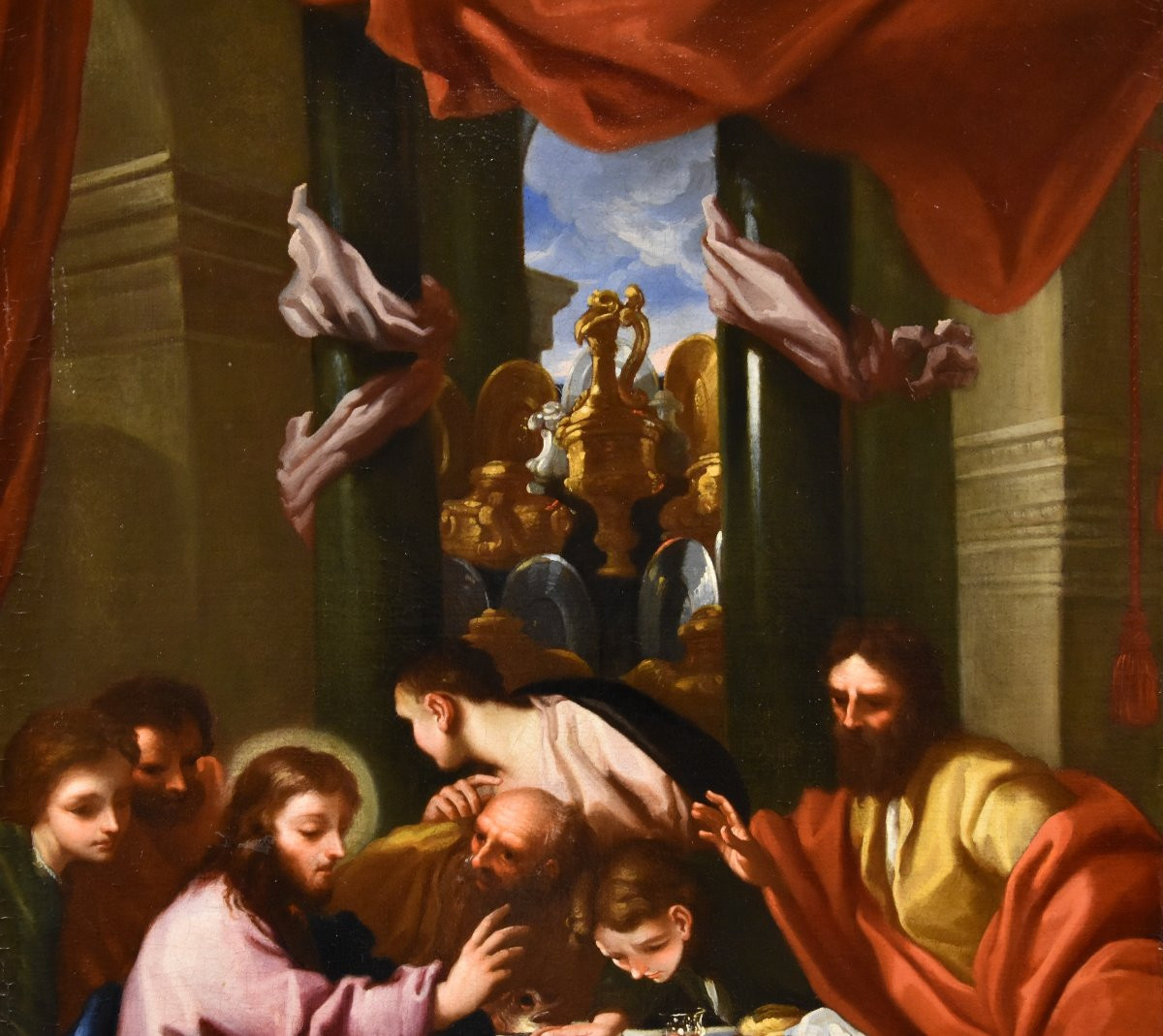 Christ And Mary Magdalene At The Banquet Of The Pharisee, Benedetto Luti (florence 1666 - 1724)-photo-4