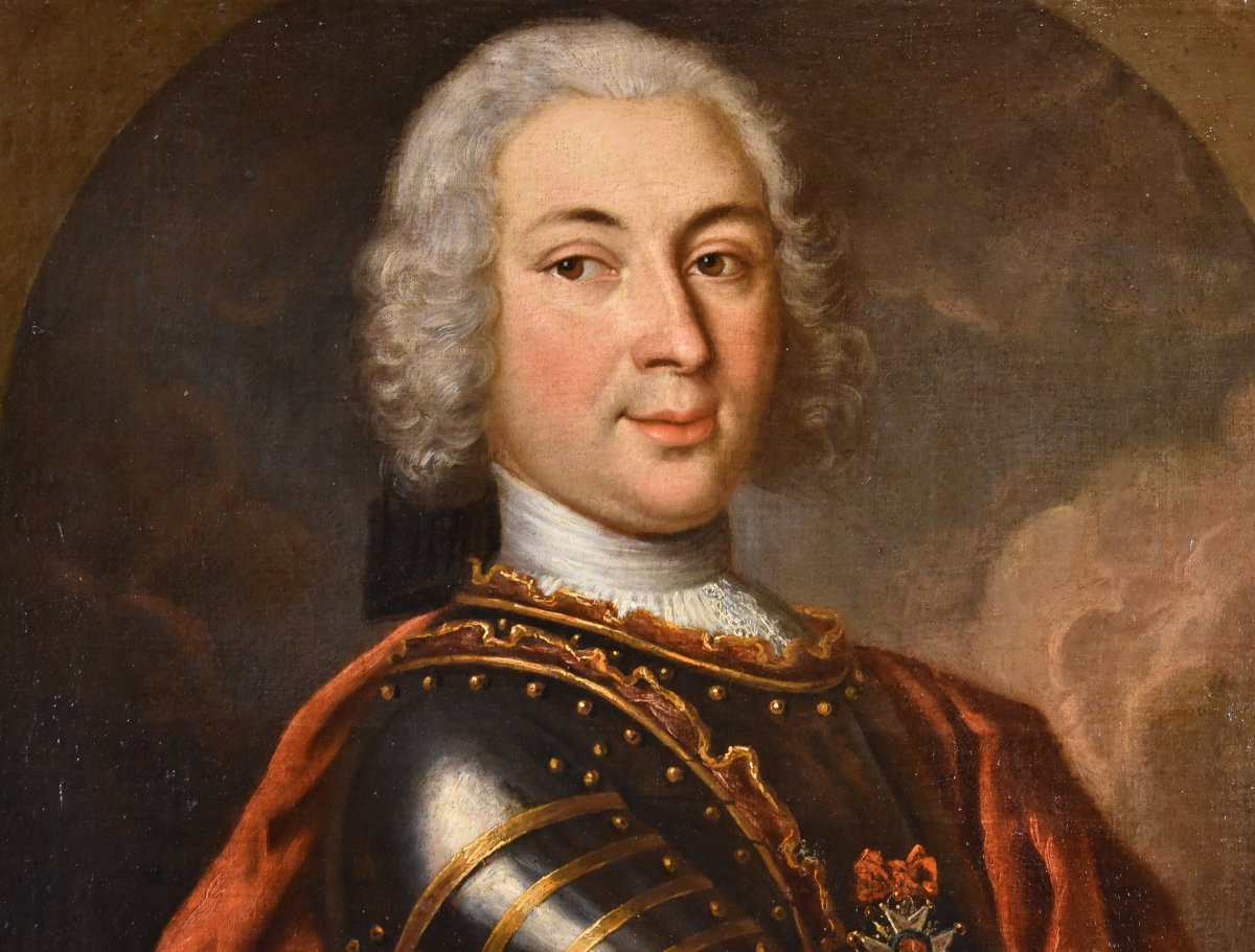 Gentleman In Armour, Hyacinthe Rigaud (perpignan 1659 - Paris 1743) School Of-photo-4