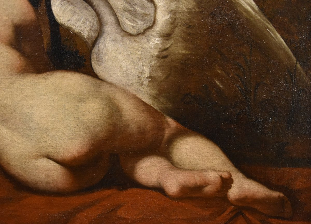 Léda Et Le Cygne, Peintre Français De La Fin Du XVIIIe-photo-3