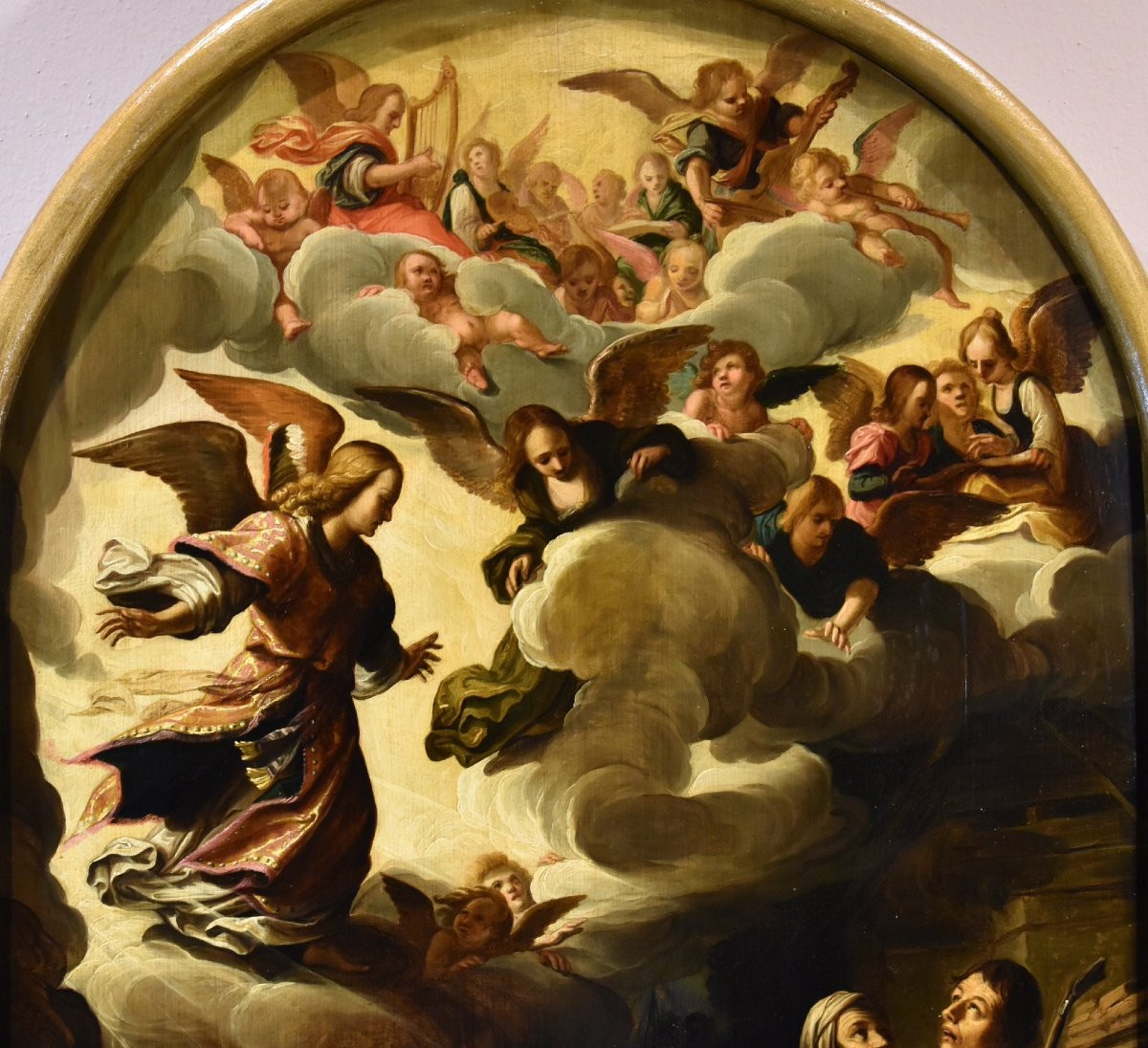 The Announcement To The Shepherds, Jacques Waben  (alkmaar Ca. 1575-1641/1642 Hoorn)  Signed In-photo-2