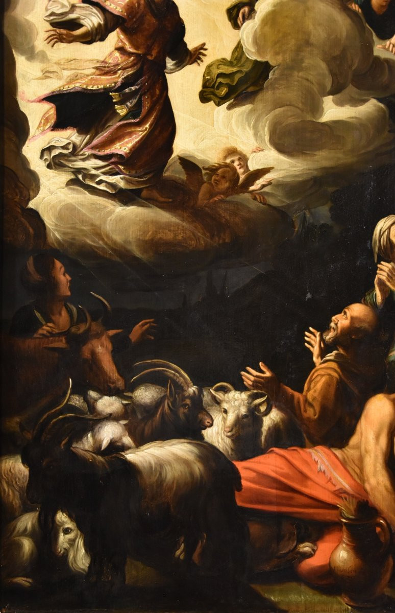 The Announcement To The Shepherds, Jacques Waben  (alkmaar Ca. 1575-1641/1642 Hoorn)  Signed In-photo-1