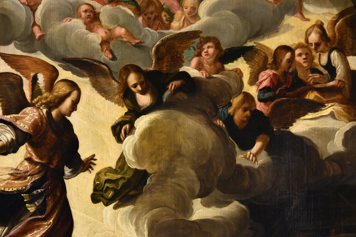The Announcement To The Shepherds, Jacques Waben  (alkmaar Ca. 1575-1641/1642 Hoorn)  Signed In-photo-3