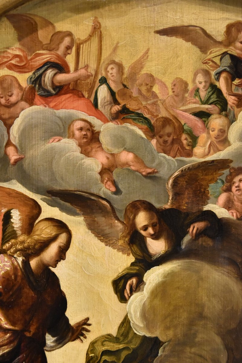 The Announcement To The Shepherds, Jacques Waben  (alkmaar Ca. 1575-1641/1642 Hoorn)  Signed In-photo-4