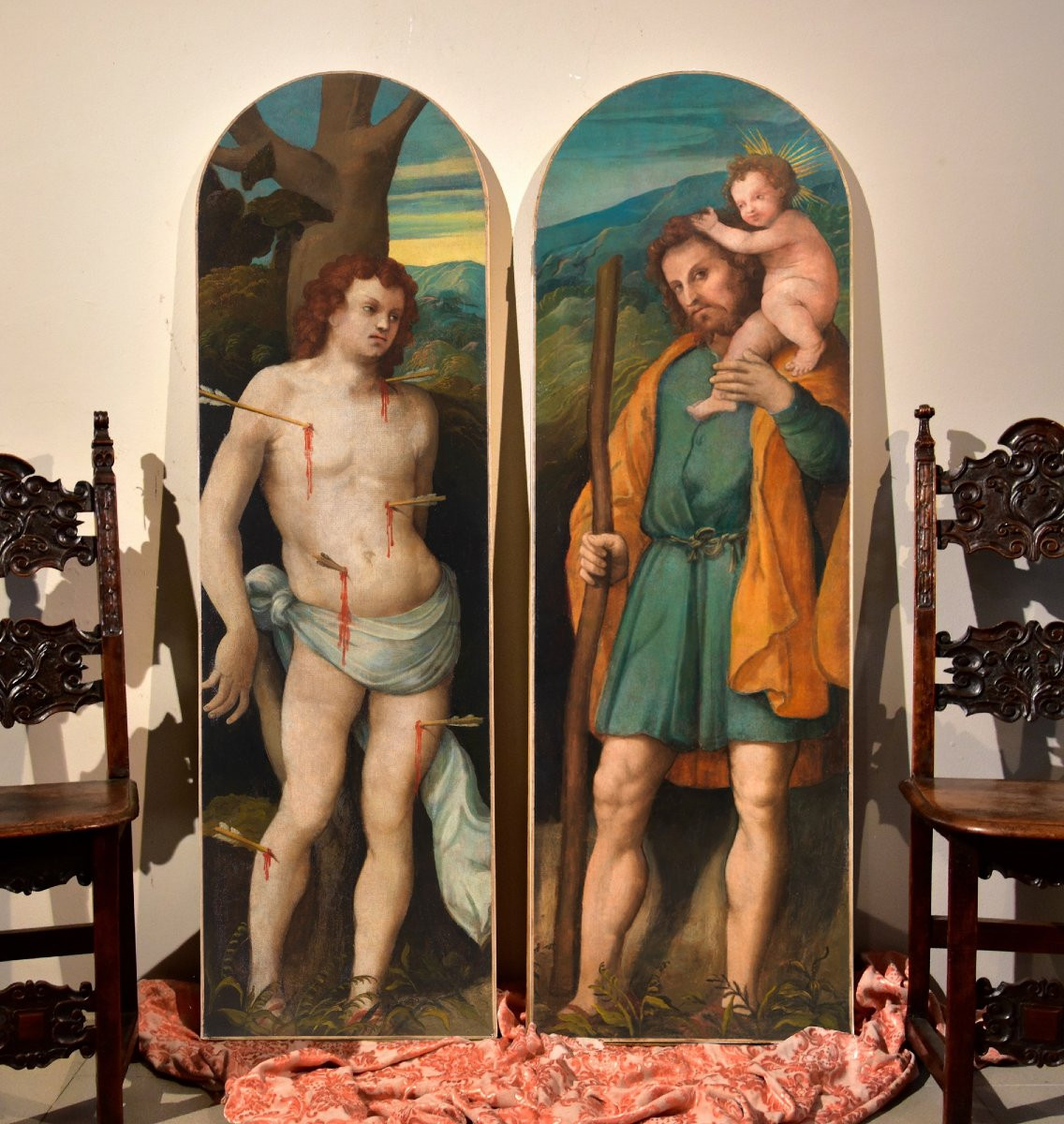Zenone Veronese (vérone, 1484 - Salò Vers 1542), San Sebastiano Et San Cristoforo-photo-4