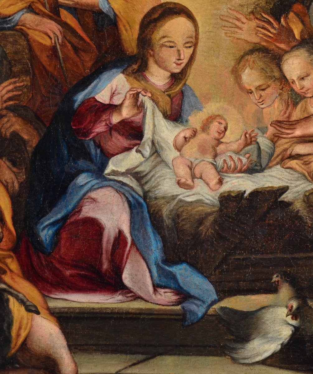 Sebastiano Conca (naples 1680-1764), Grand Tableau Adoration Des Bergers-photo-4