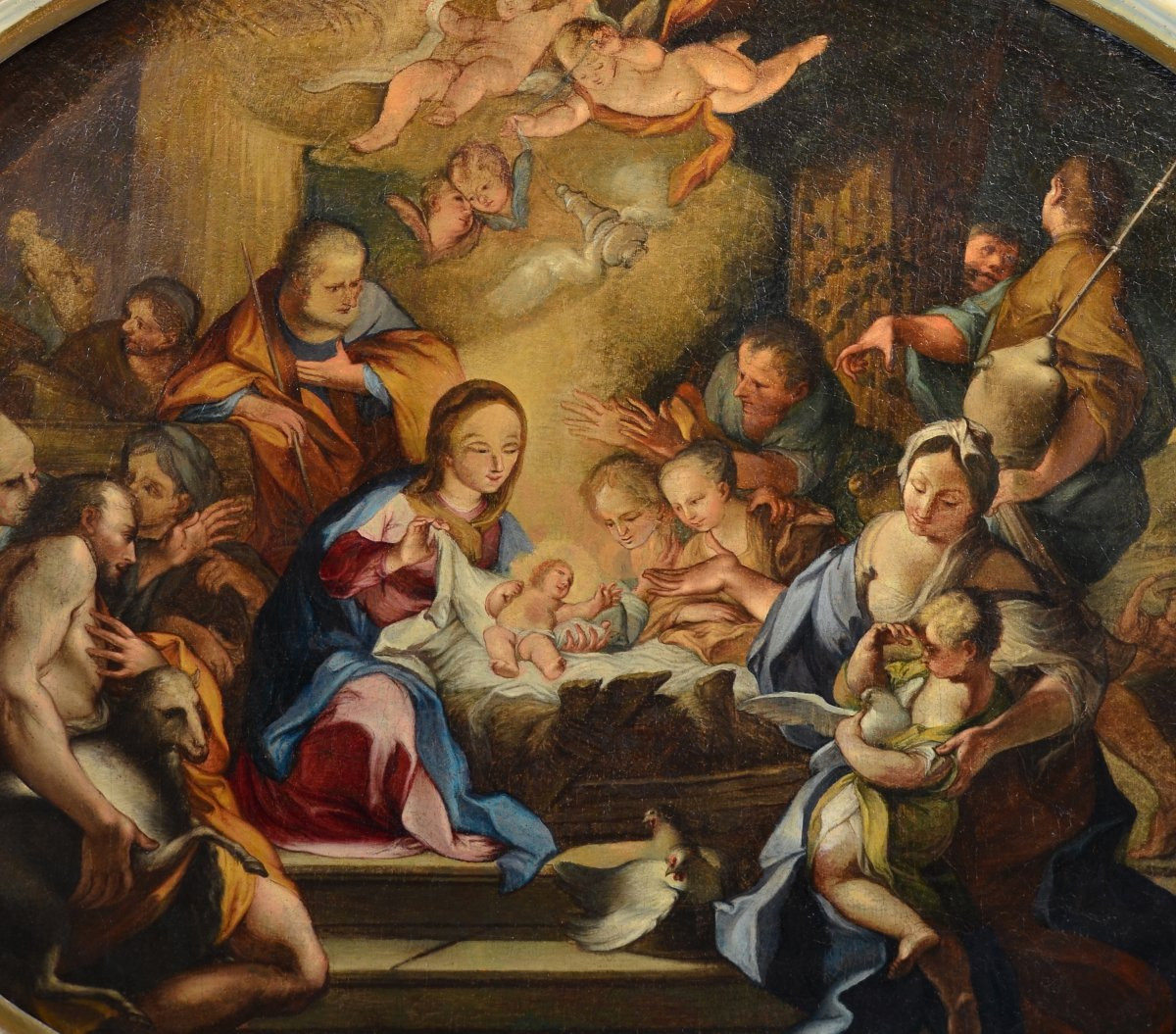 Sebastiano Conca (naples 1680-1764), Grand Tableau Adoration Des Bergers-photo-6