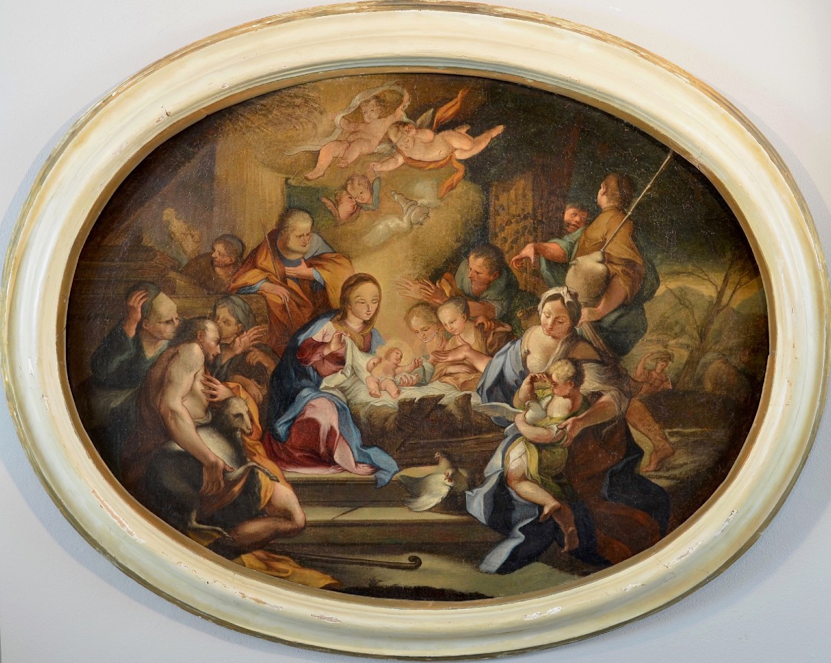 Sebastiano Conca (naples 1680-1764), Grand Tableau Adoration Des Bergers