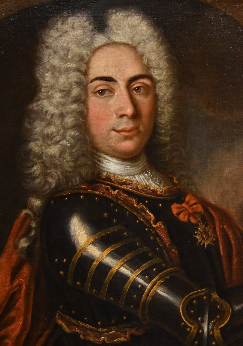 Portrait d'Un Gentilhomme En Armure, Hyacinthe Rigaud (perpignan 1659 - Paris 1743) école De-photo-4