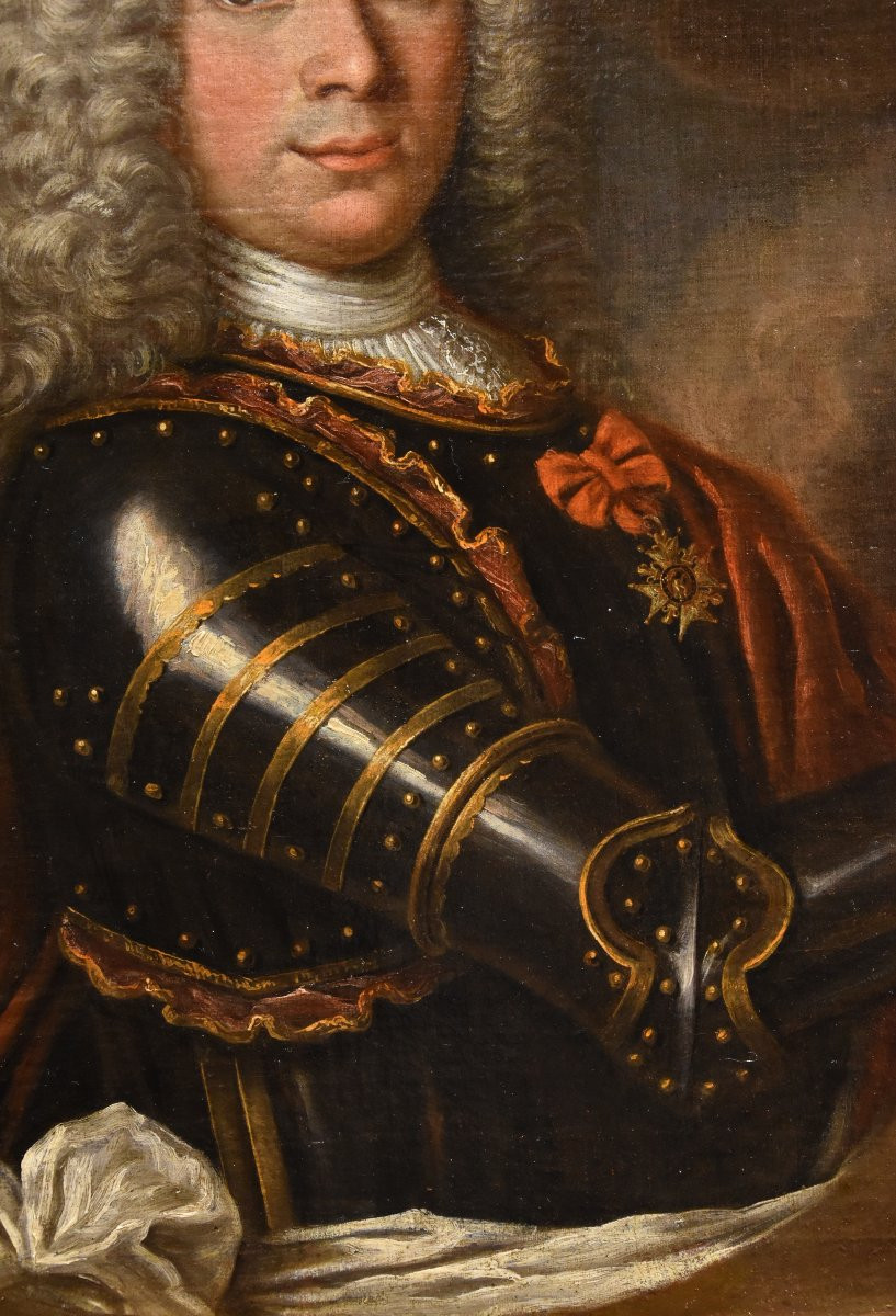 Portrait d'Un Gentilhomme En Armure, Hyacinthe Rigaud (perpignan 1659 - Paris 1743) école De-photo-4