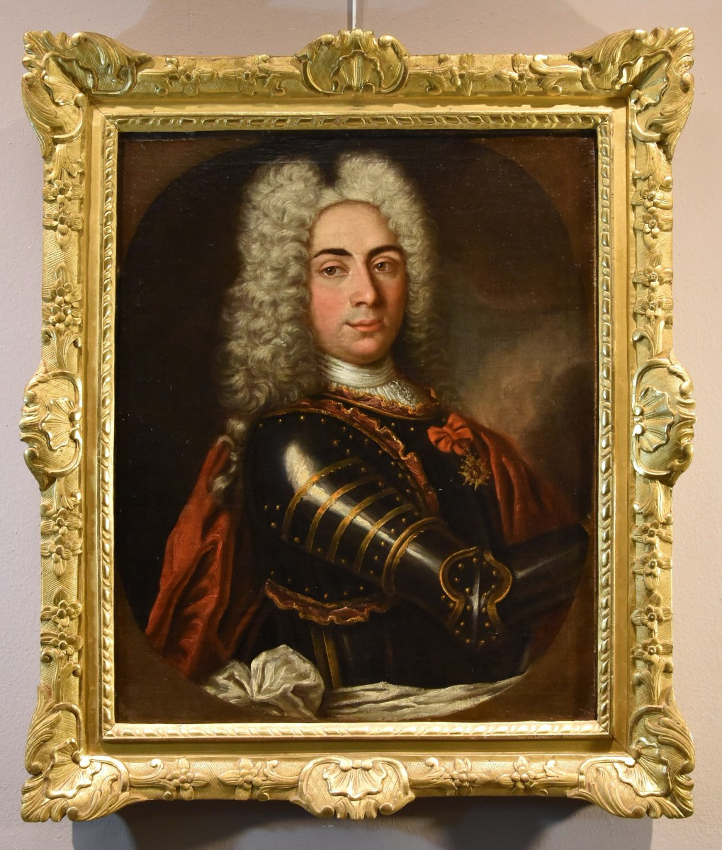 Portrait d'Un Gentilhomme En Armure, Hyacinthe Rigaud (perpignan 1659 - Paris 1743) école De