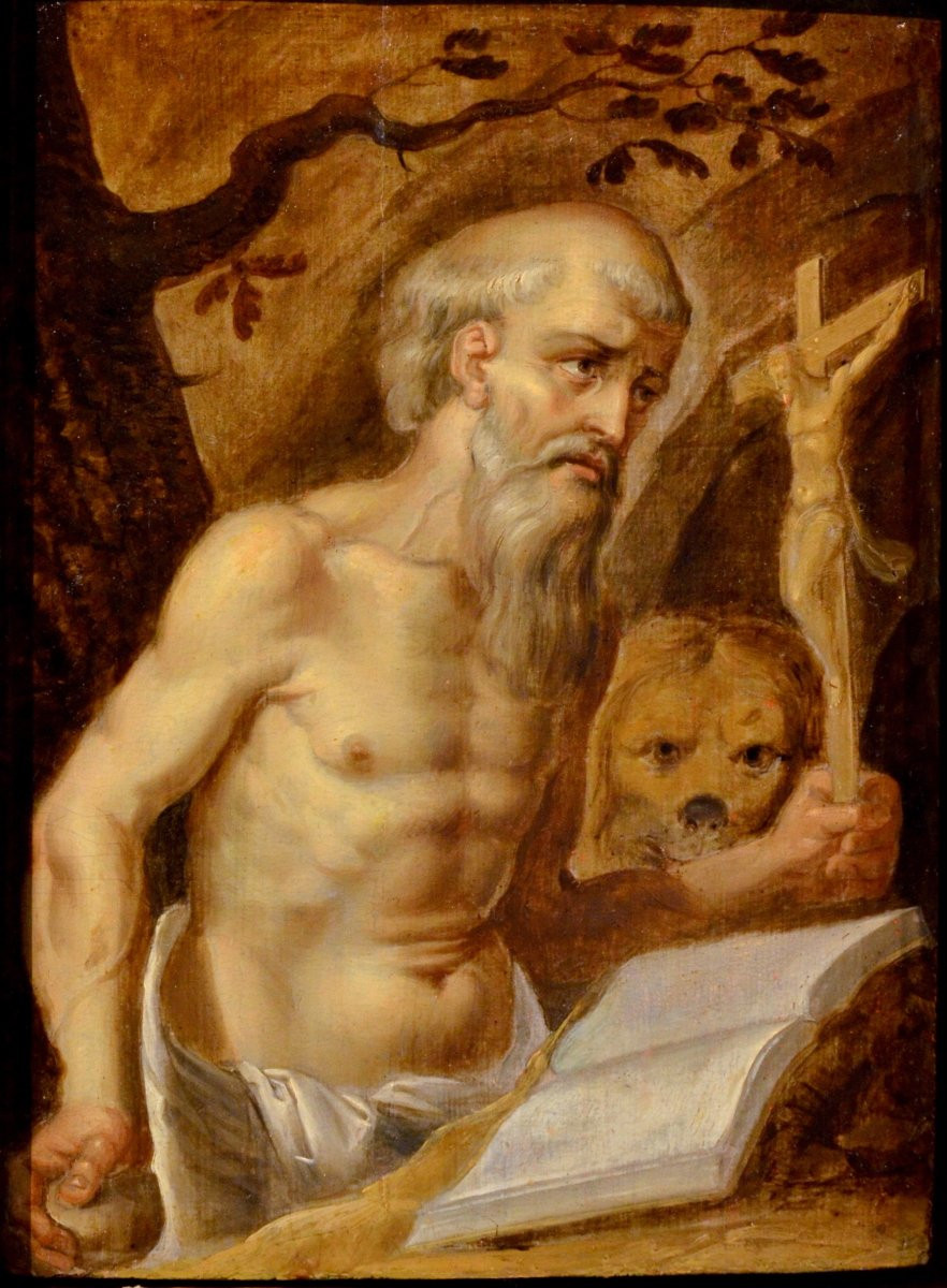 Saint Jérôme, Prospero Fontana (Bologne 1512 - 1597) entourage de-photo-2